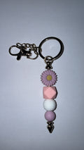 Purple Sunflower Keychain