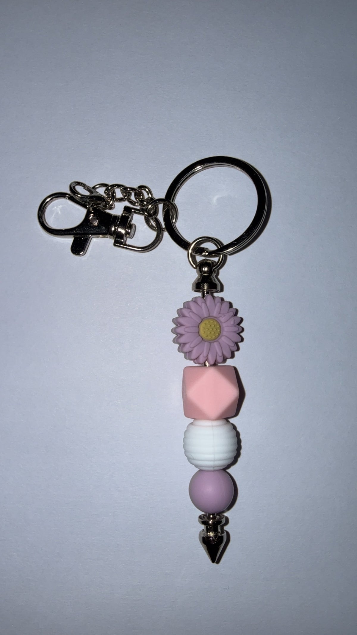 Purple Sunflower Keychain