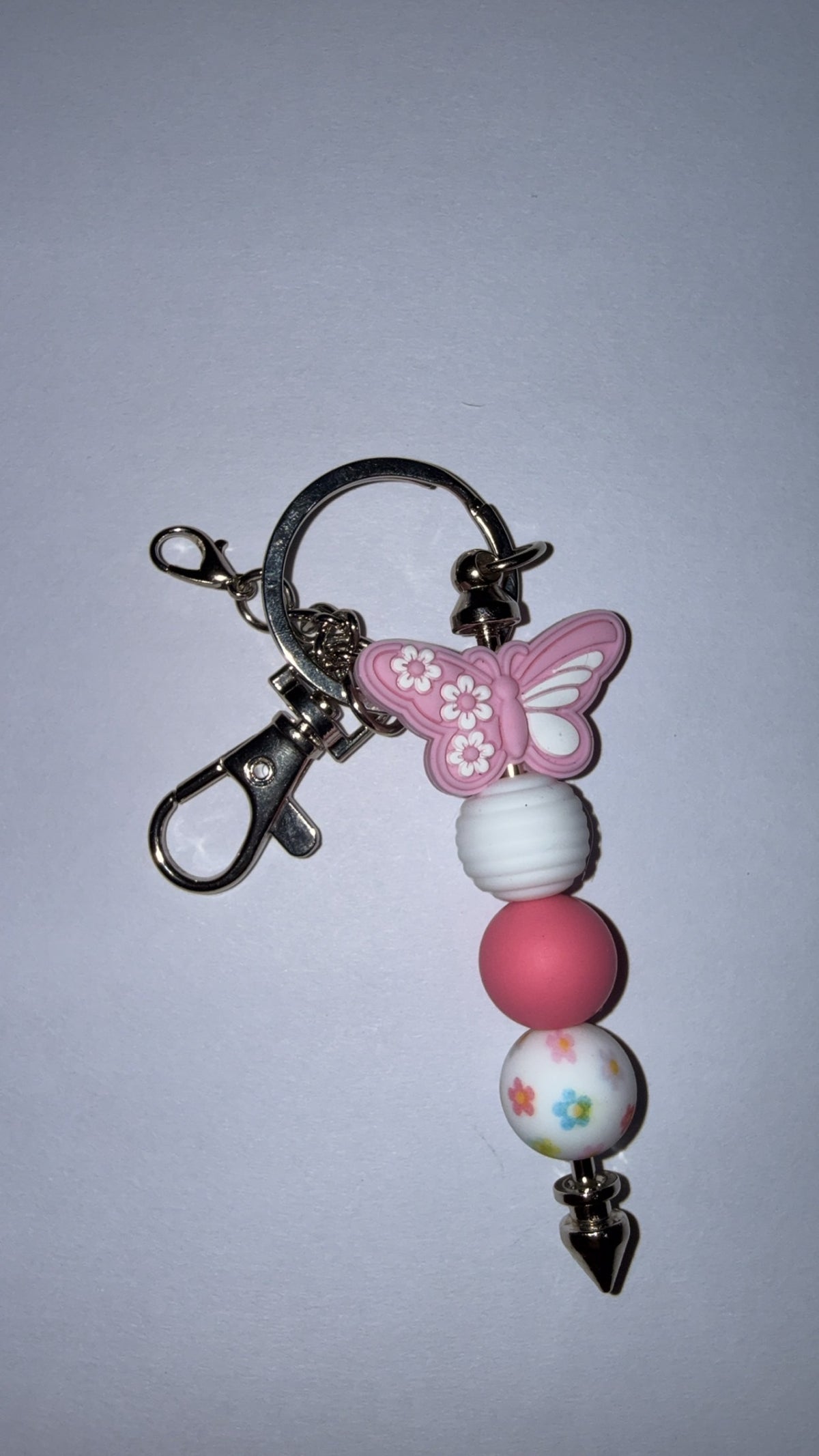Pink Butterfly Keychain