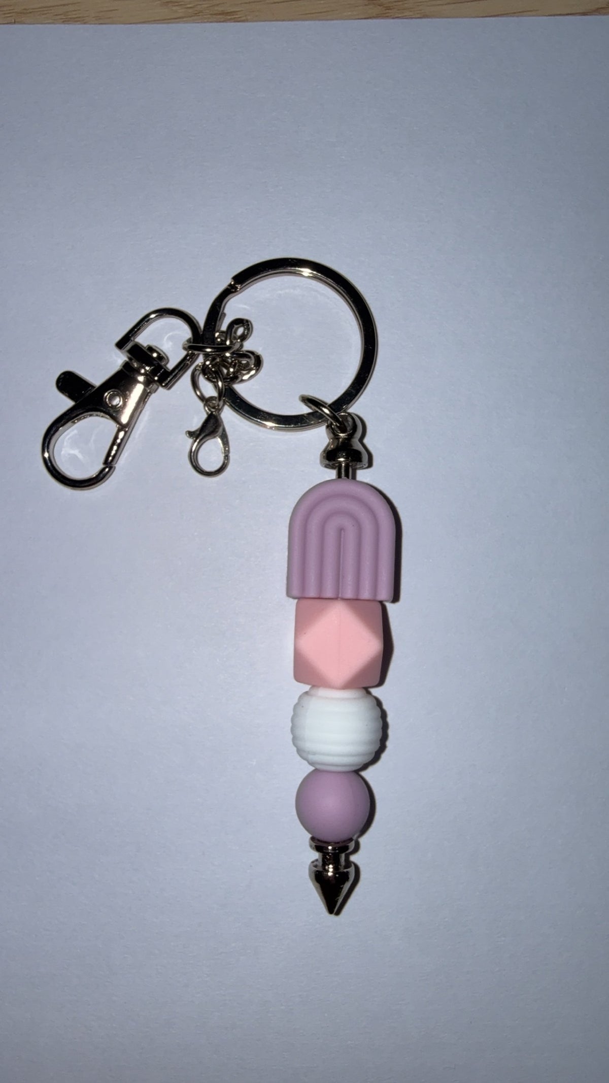 Purple Rainbow Keychain