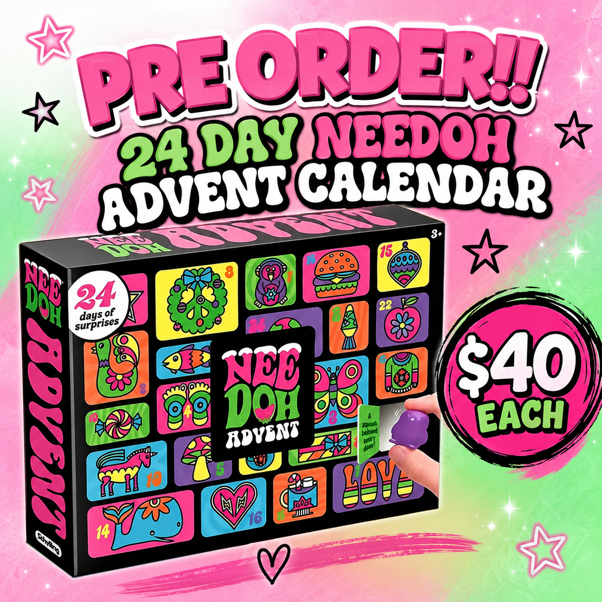 PRE ORDER! 24day needoh calendar