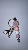 Purple sunflower keychain