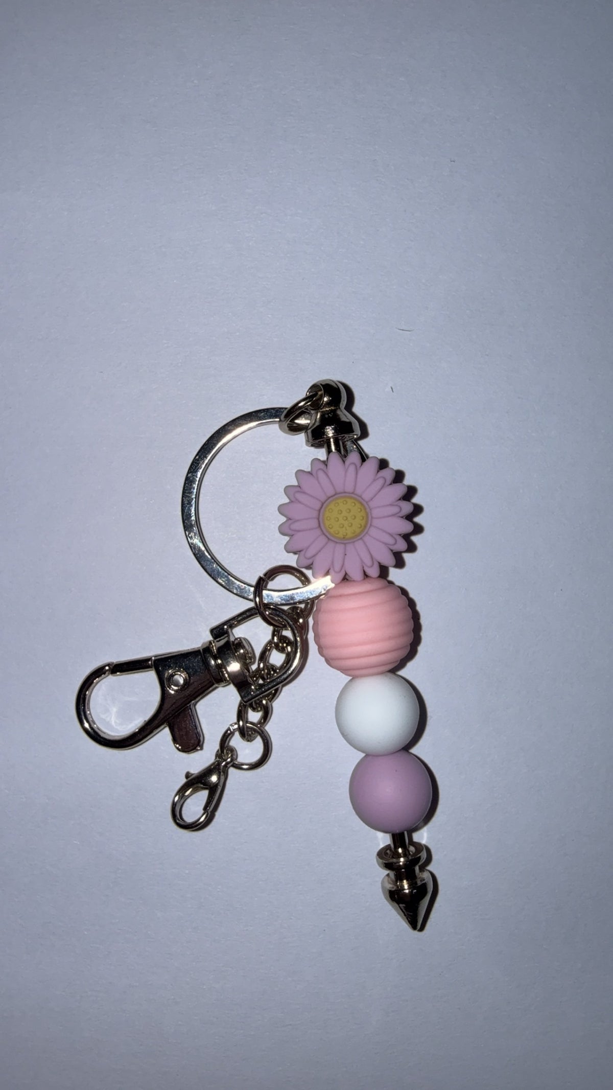 Purple sunflower keychain